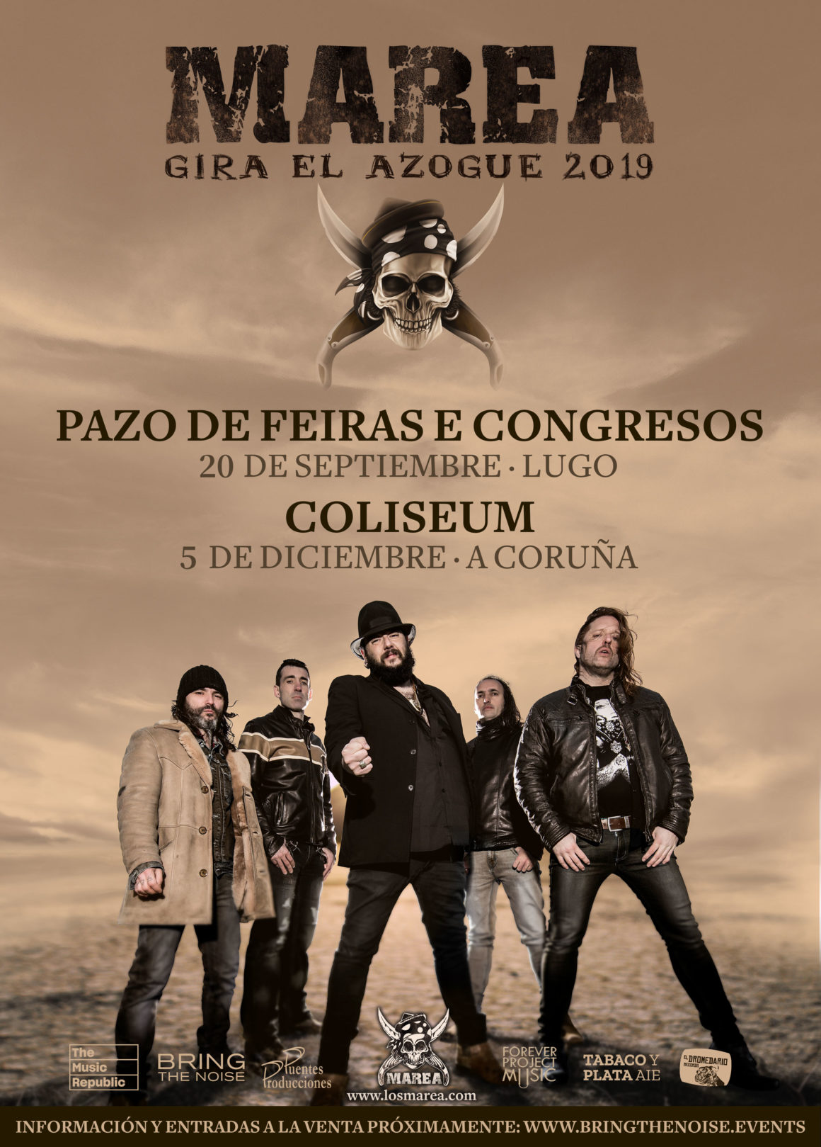 Confirmados los conciertos en A Coruña y Lugo del regreso de Marea presentando su nuevo disco «El Azogue»
