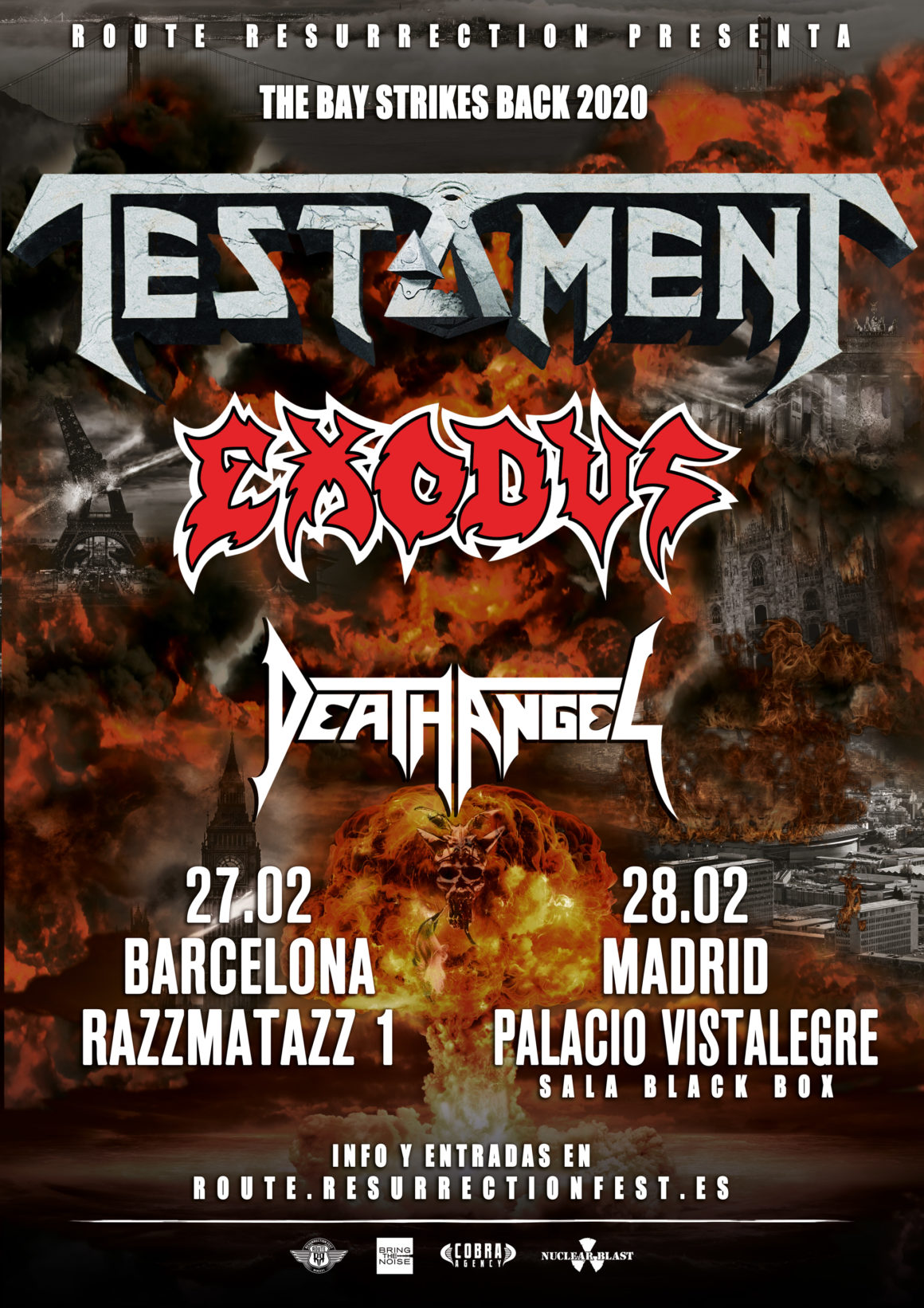 Nueva gira Route Resurrection: Testament con Exodus y Death Angel