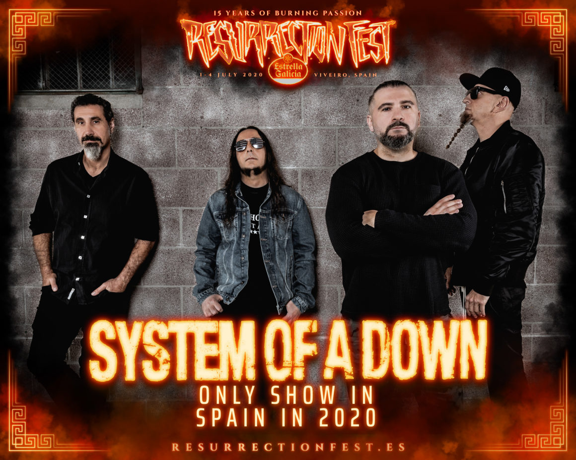 Boom! System of a Down encabezarán el Resurrection Fest Estrella Galicia 2020 Boom! System of a Down encabezarán el Resurrection Fest Estrella Galicia 2020