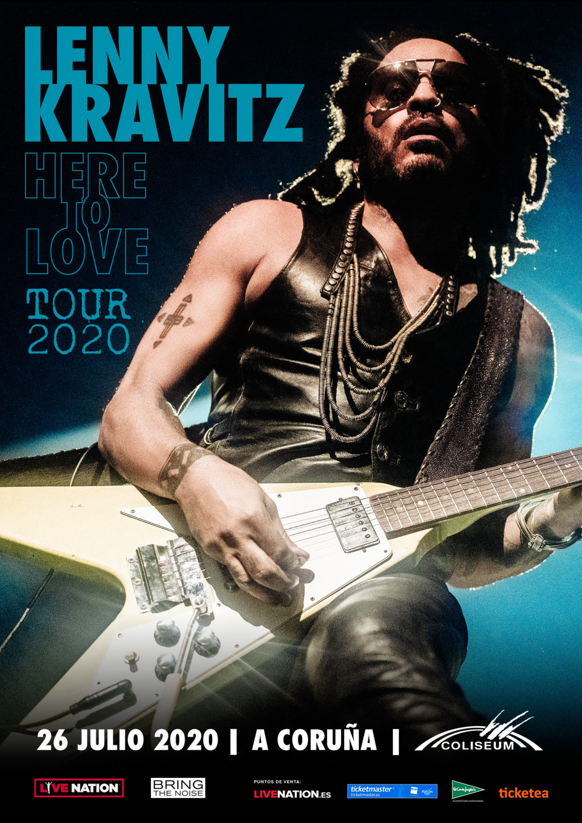 LENNY KRAVITZ anuncia nueva gira mundial «HERE TO LOVE» con parada en A Coruña el próximo 26 de julio 2020 en el Coliseum