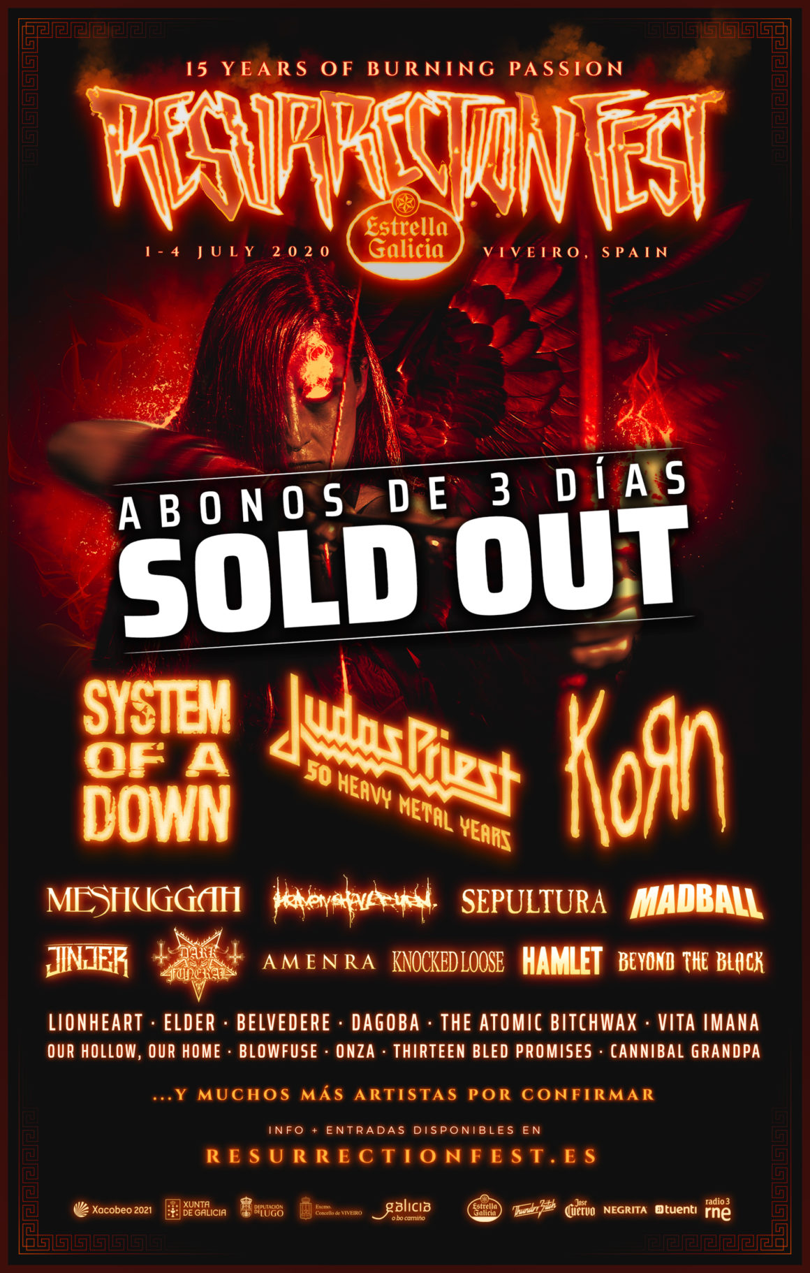 EL RESURRECTION FEST ESTRELLA GALICIA 2020 HA AGOTADO TODOS SUS ABONOS, ¡MIL GRACIAS!