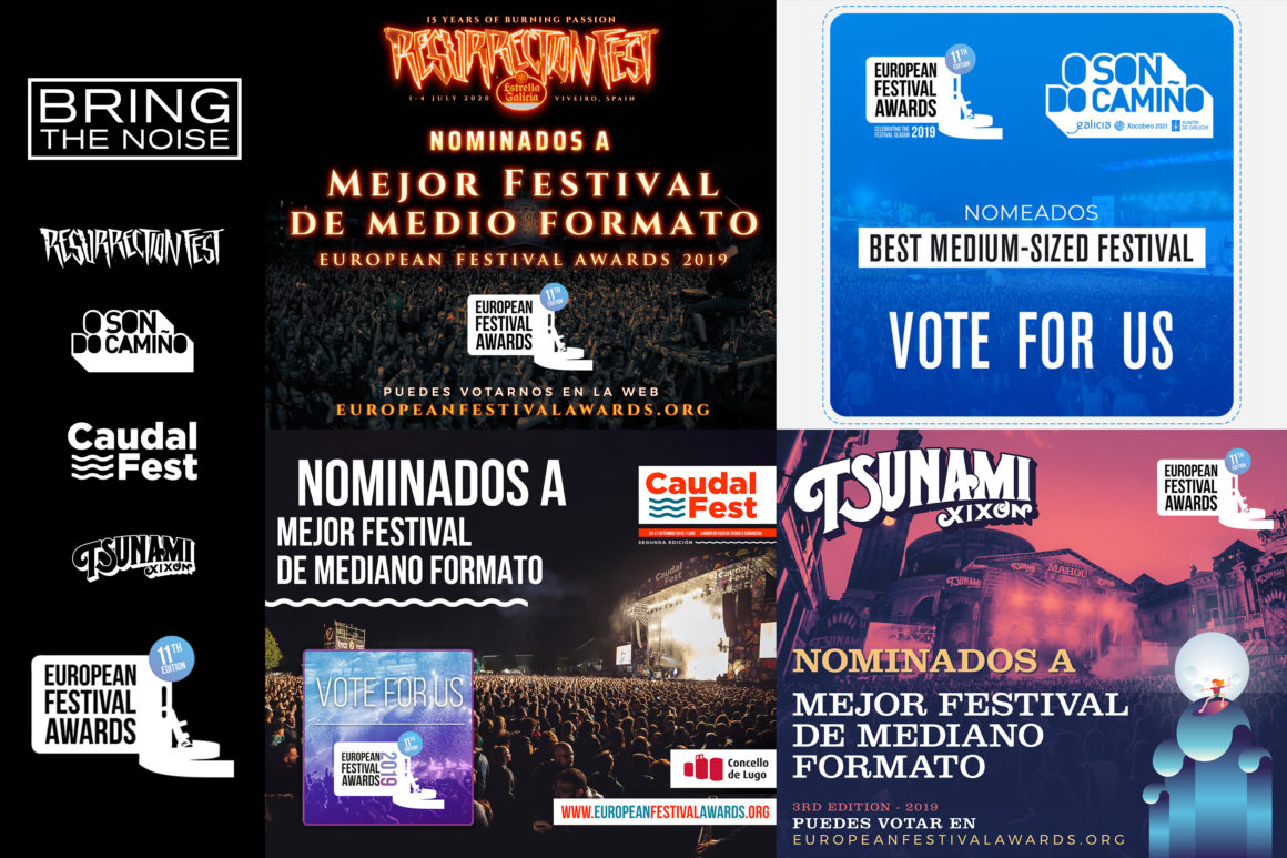 Resurrection Fest, O Son do Camiño, Caudal Fest y Tsunami Xixón, nominados en los European Festival Awards