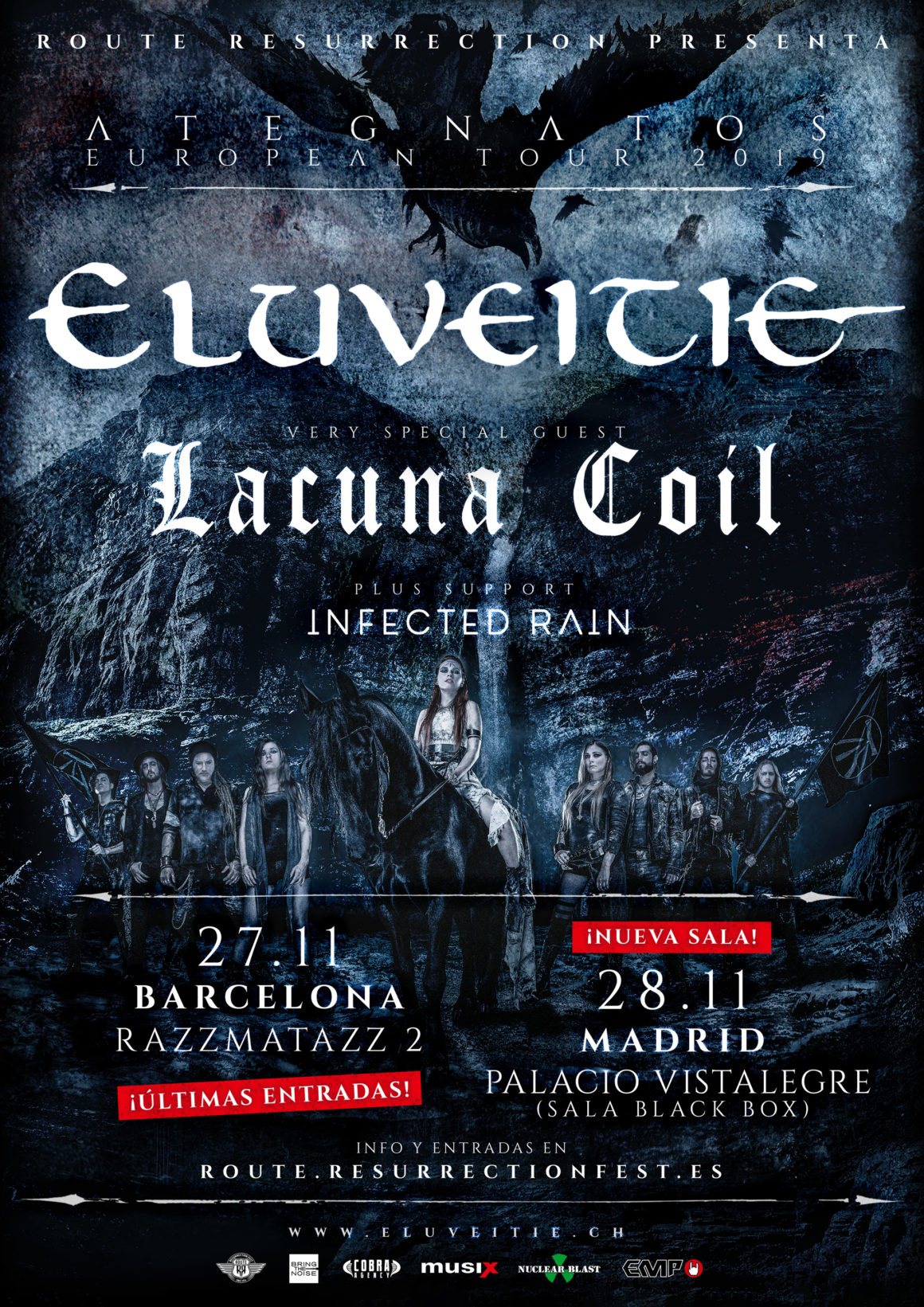 Eluveitie agota entradas en Madrid y cambia de sala; últimas entradas para Barcelona