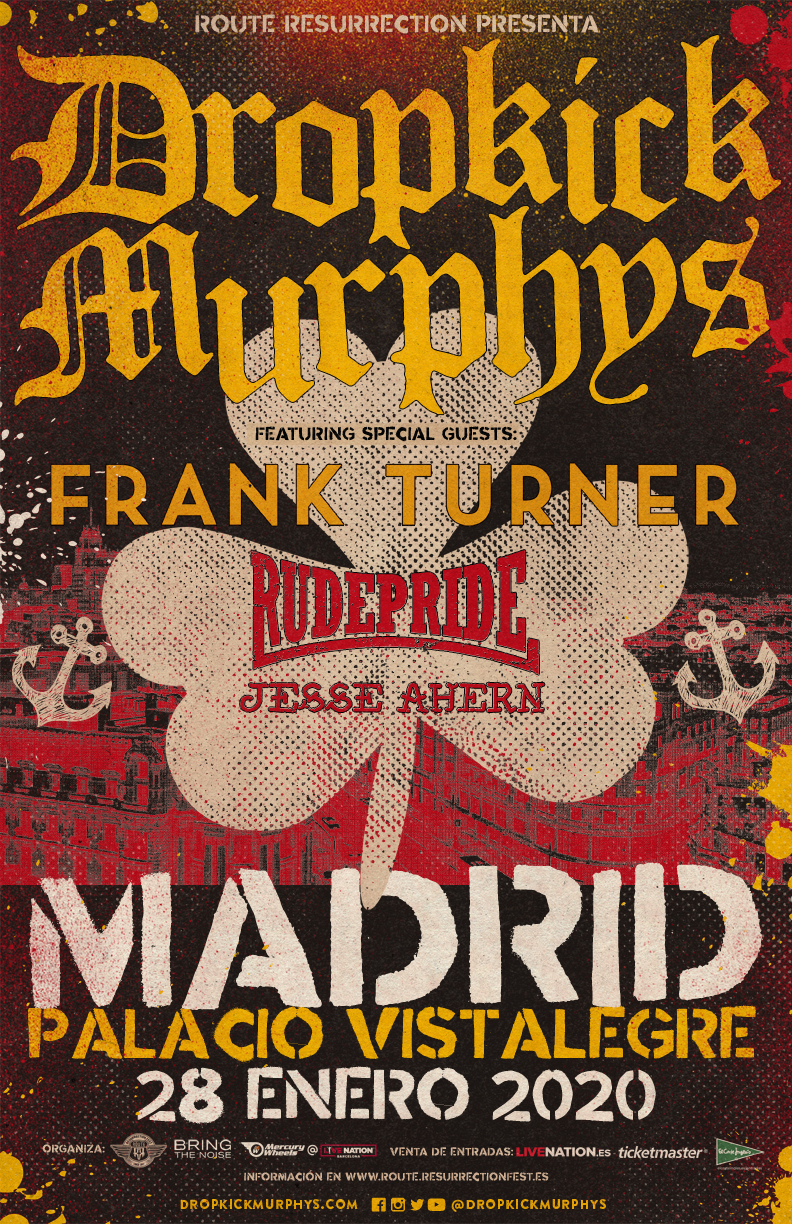 Nuevo concierto Route Resurrection: ¡Dropkick Murphys vuelven a España con un único concierto en Madrid! Nuevo concierto Route Resurrection: ¡Dropkick Murphys vuelven a España con un único concierto en Madrid!