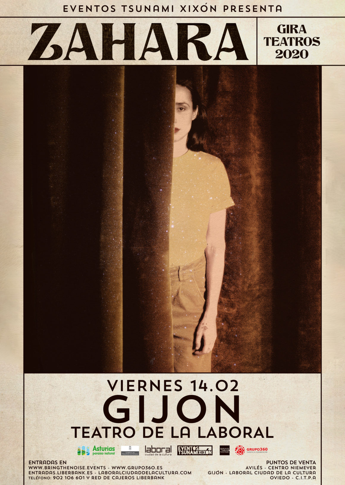 Zahara anuncia gira de teatros y actuará en el Teatro de la Laboral de Gijón Zahara anuncia gira de teatros y actuará en el Teatro de la Laboral de Gijón