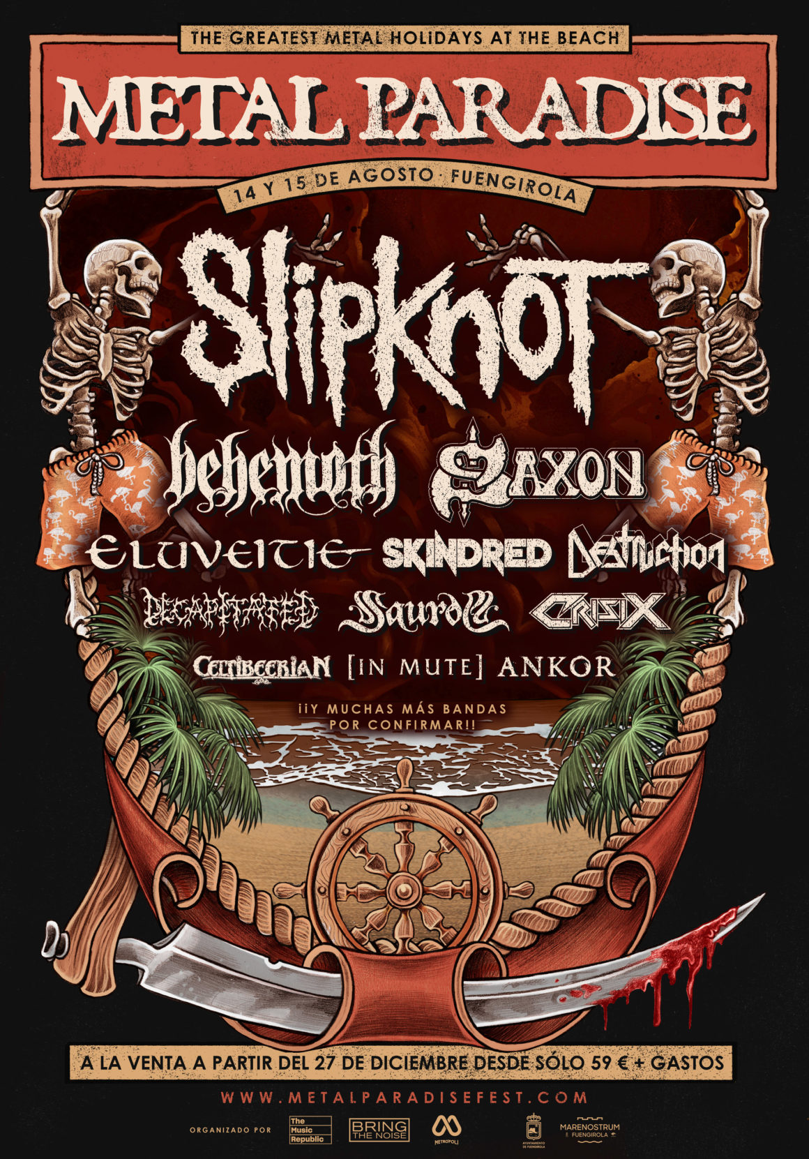 Slipknot encabezará el festival Metal Paradise de Fuengirola