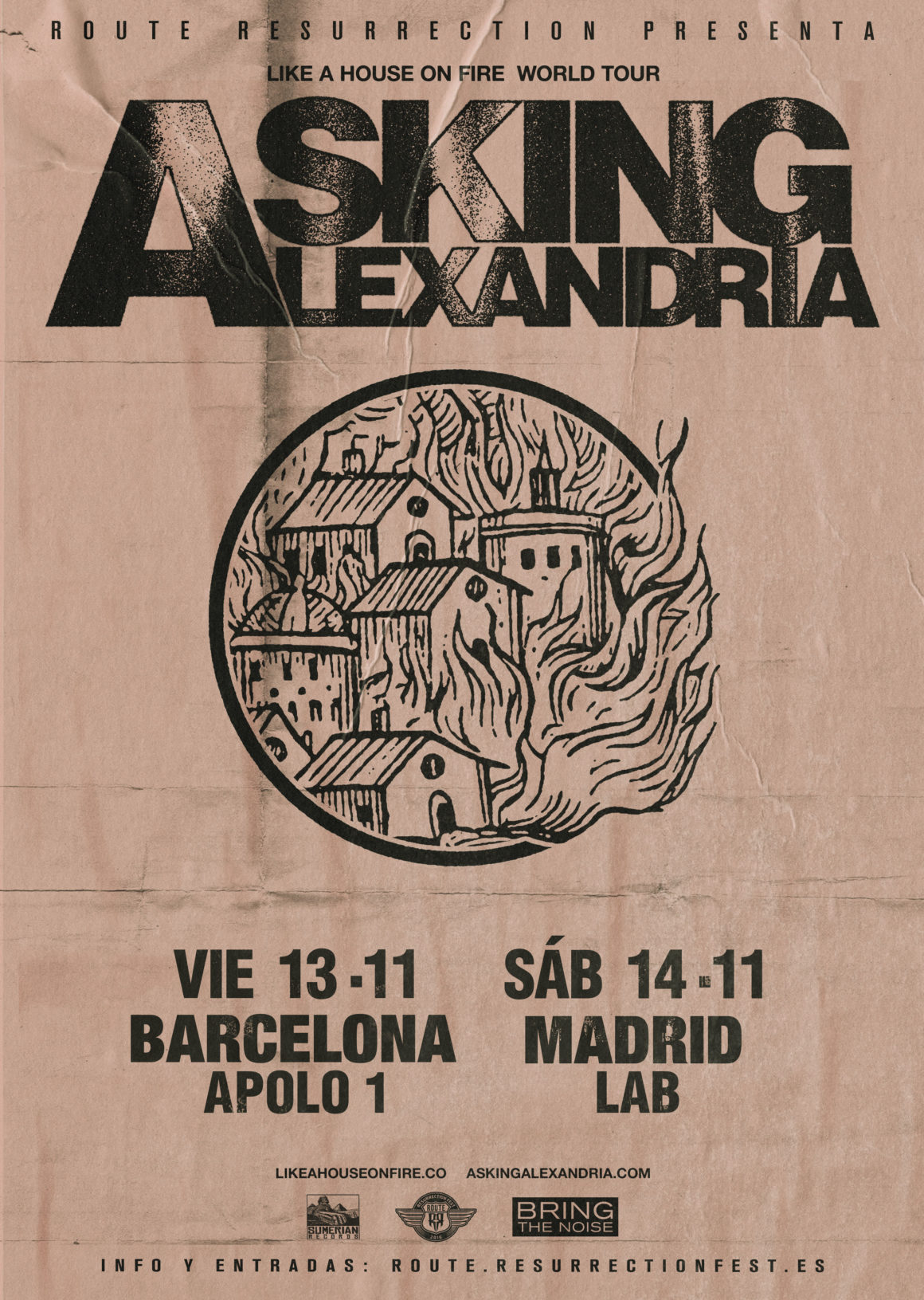 Nueva gira Route Resurrection: Asking Alexandria vuelven a España a presentar su nuevo disco «Like a House on Fire» Nueva gira Route Resurrection: Asking Alexandria vuelven a España a presentar su nuevo disco «Like a House on Fire»