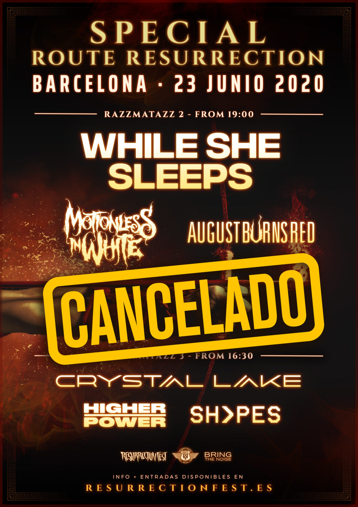 Cancelada la gira Special Route Resurrection de While She Sleeps