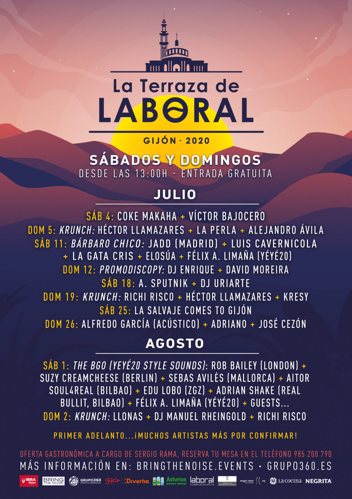Primer adelanto de la programación de la Terraza de Laboral para el verano 2020