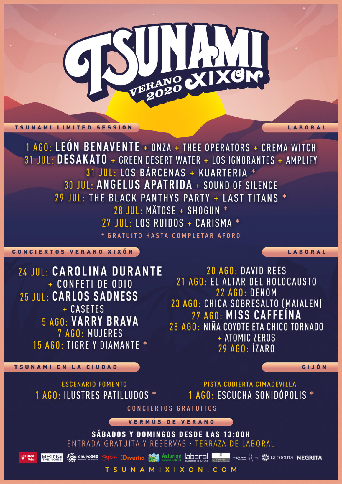 Programación veraniega al completo del Tsunami Xixón en formato reducido