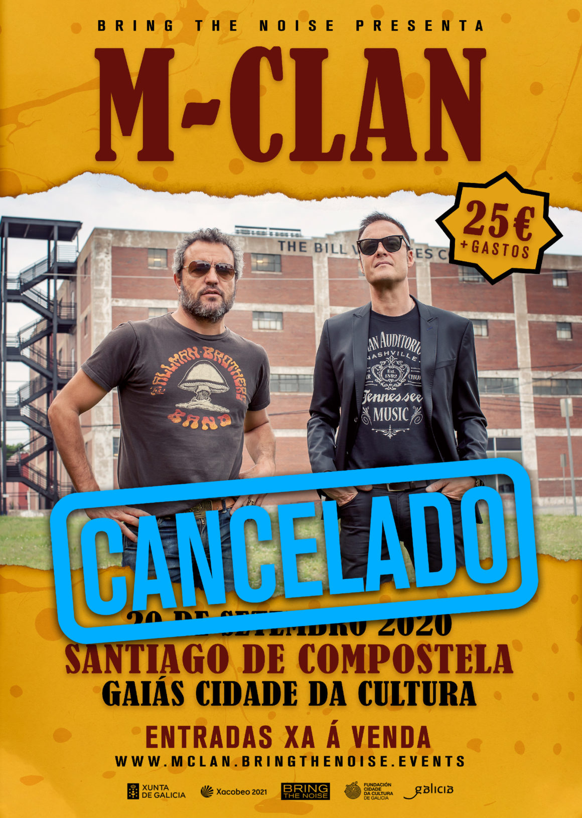 M-Clan dará un concerto seguro de aforo reducido na Cidade da Cultura de Galicia o 20 de setembro (CANCELADO)