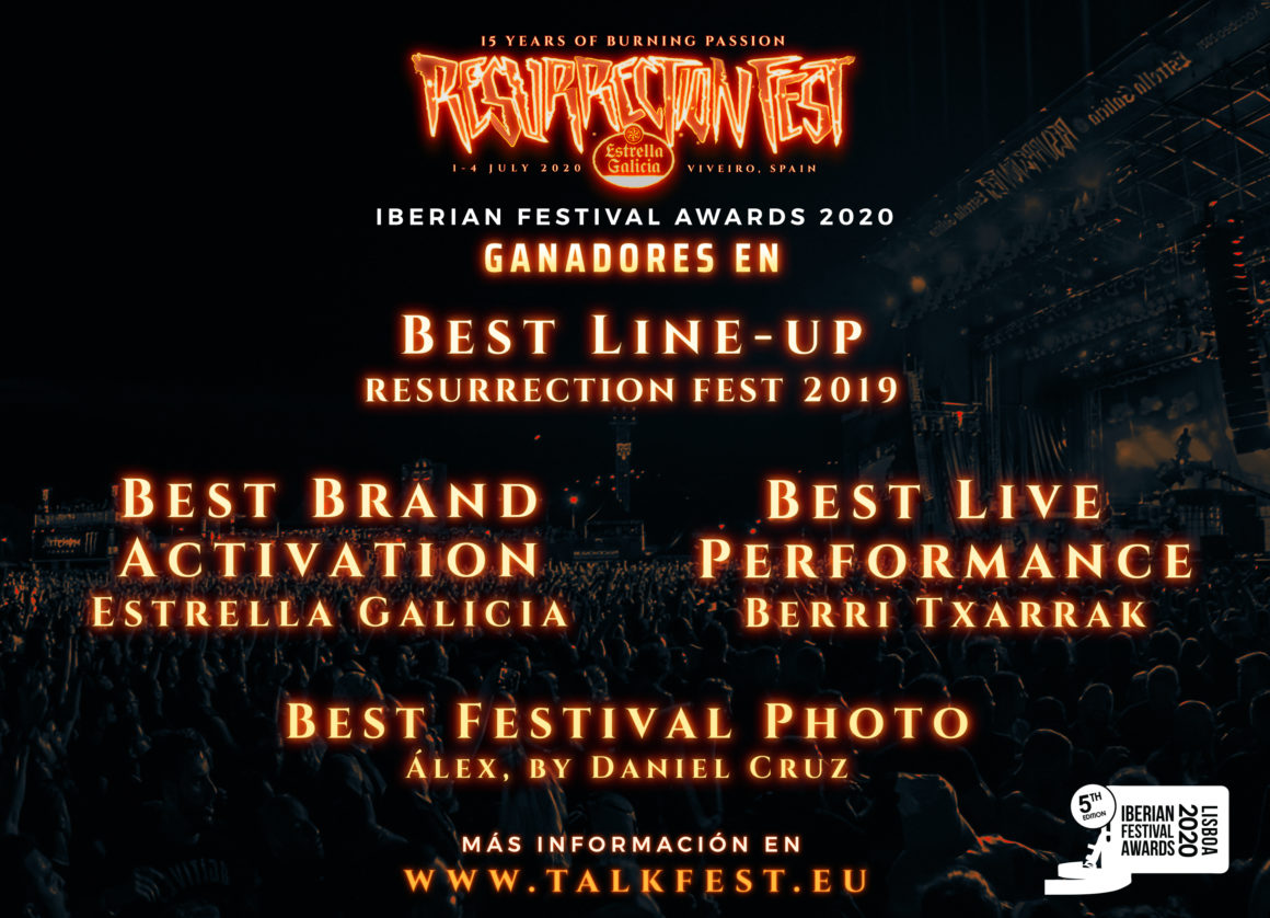 Resurrection Fest Estrella Galicia: Ganador en los premios Iberian Festival Awards 2020