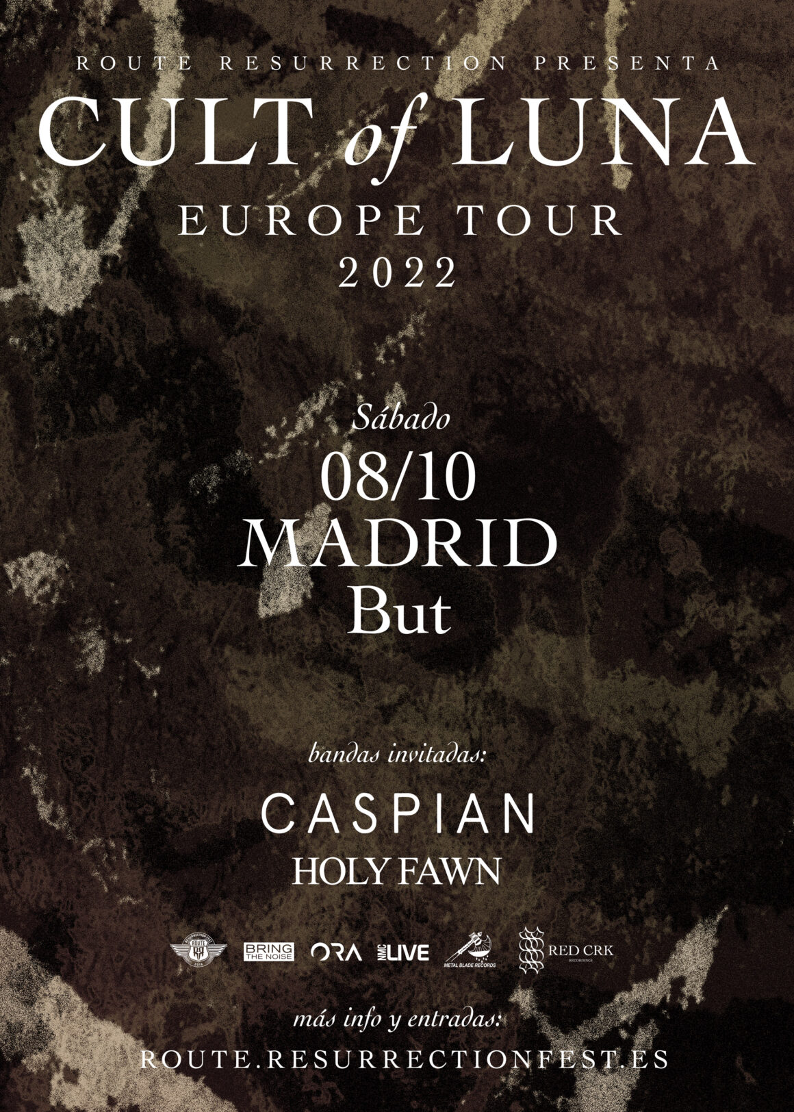 Nueva fecha y sala para Cult of Luna para 2022