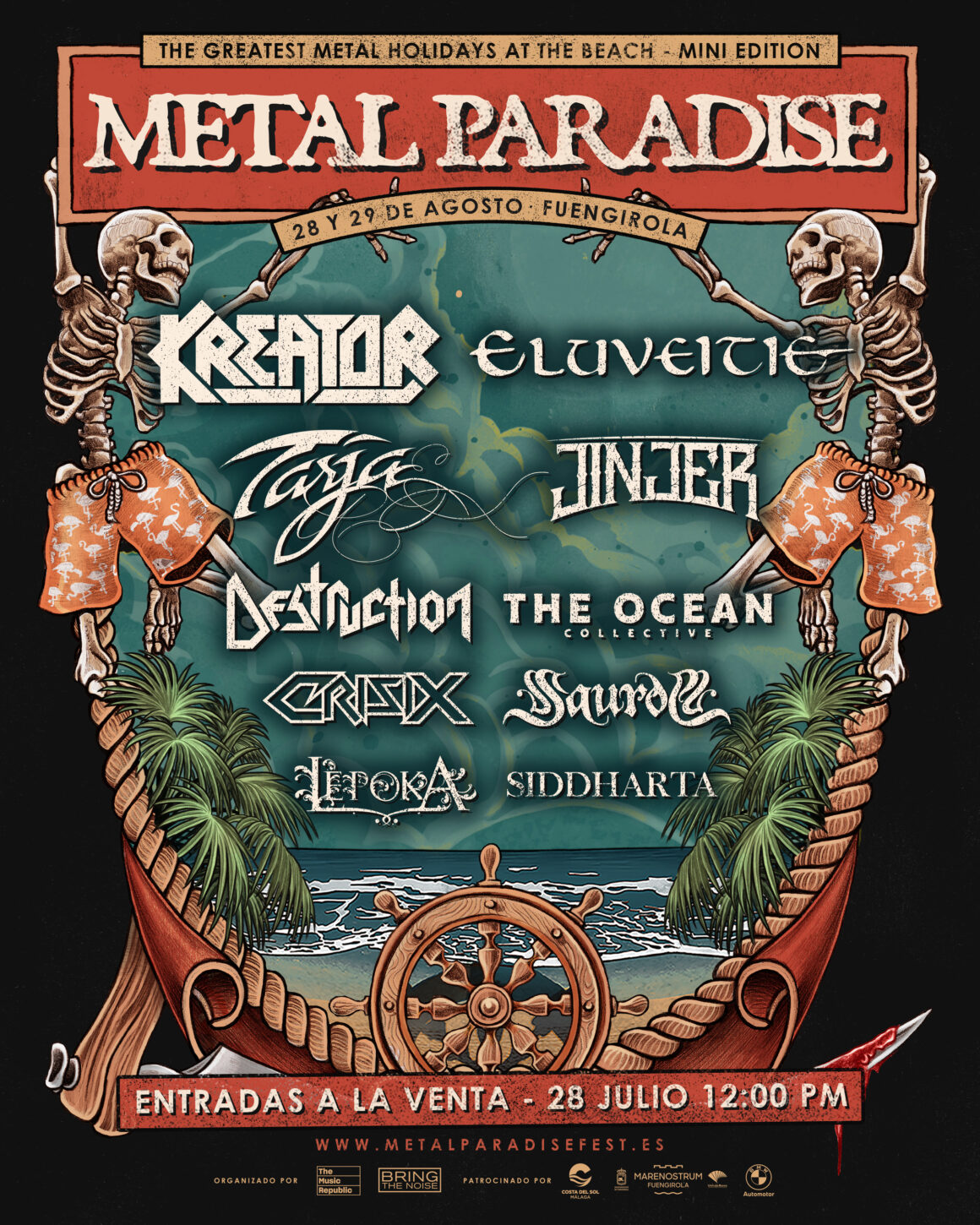 ¡VUELVE EL ROCK Y EL METAL A FUENGIROLA, VUELVE EL METAL PARADISE EN FORMATO MINI EN AGOSTO!