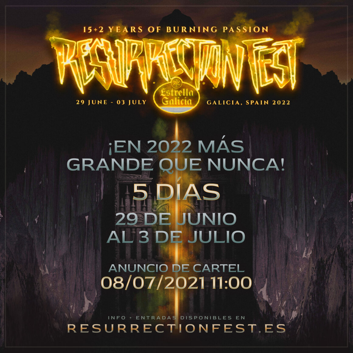 El Resurrection Fest Estrella Galicia 2022 tendrá 5 días: del 29 de junio al 3 de julio