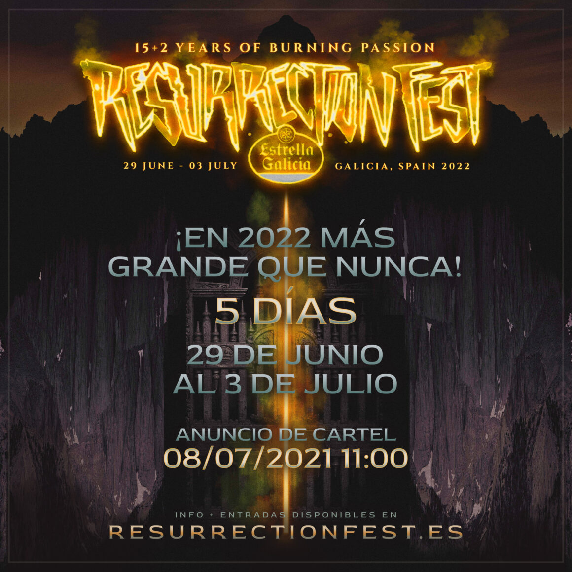 El Resurrection Fest Estrella Galicia 2022 tendrá 5 días: del 29 de junio al 3 de julio El Resurrection Fest Estrella Galicia 2022 tendrá 5 días: del 29 de junio al 3 de julio