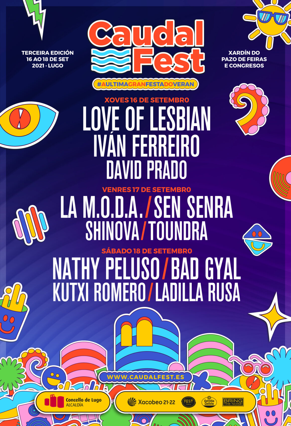 Anúnciase o cartel do Caudal Fest 2021 de Lugo, en formato reducido e con todas as medidas de seguridade e prevención