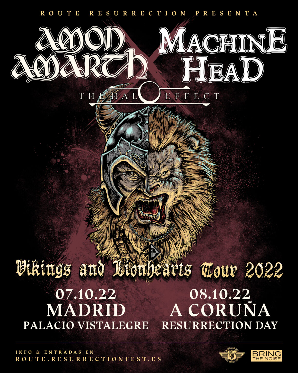Amon Amarth y Machine Head traen a España su “Vikings & Lionhearts Tour”, una increíble gira conjunta que pasará por Madrid y Galicia