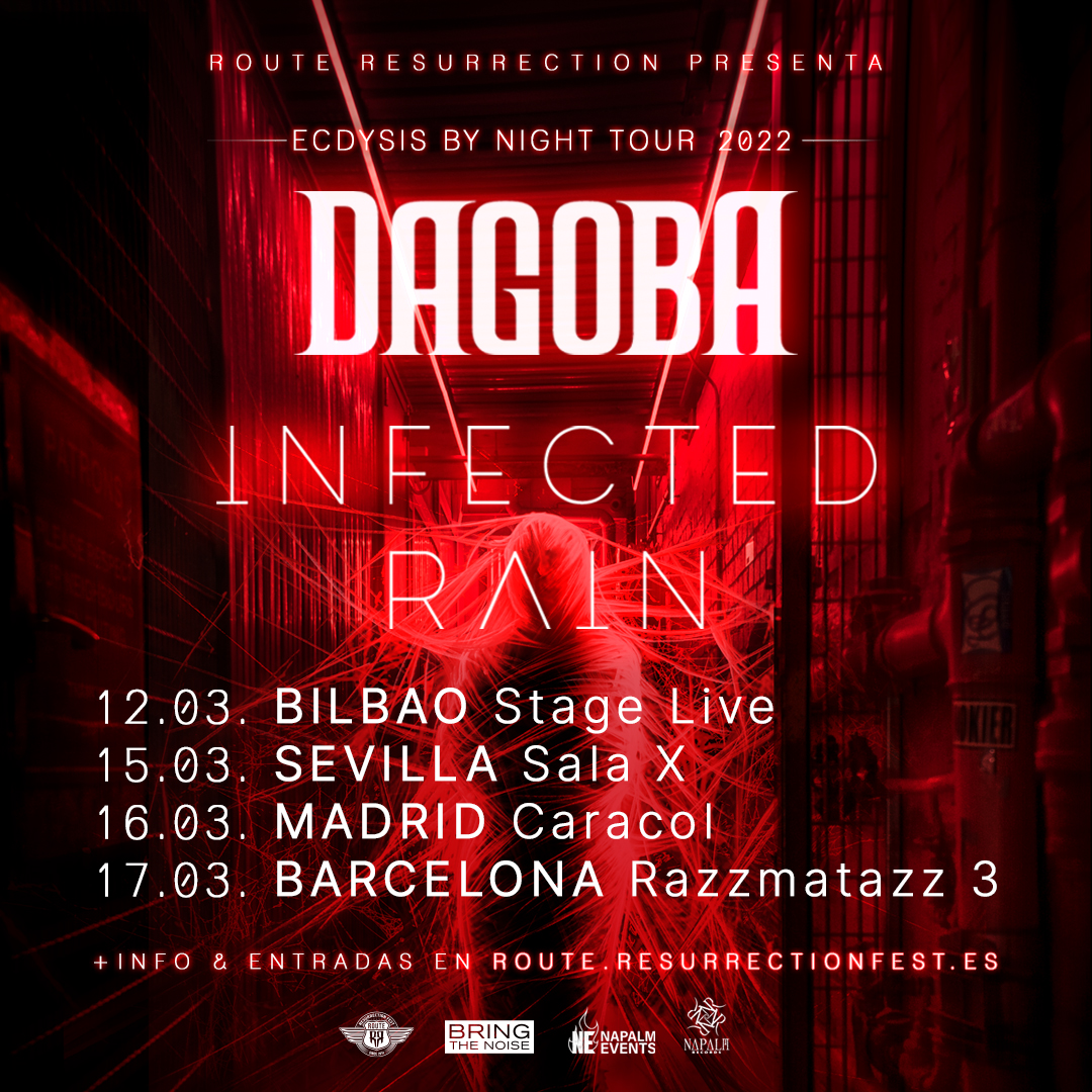 Nueva gira Route Resurrection: Dagoba e Infected Rain actuarán en España en una gira conjunta Nueva gira Route Resurrection: Dagoba e Infected Rain actuarán en España en una gira conjunta
