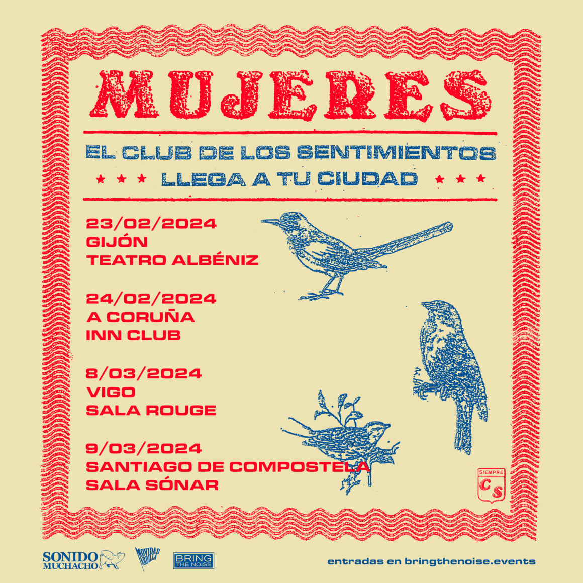 Nueva gira de Mujeres en Galicia y Asturias: El Club de los Sentimientos llega a tu Ciudad