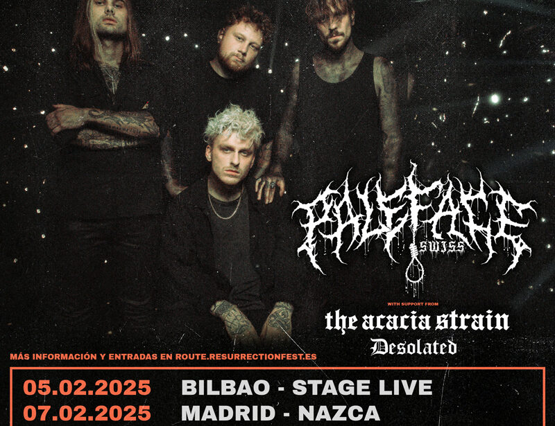 The Acacia Strain y Desolated acompañarán a Paleface Swiss en su gira por España
