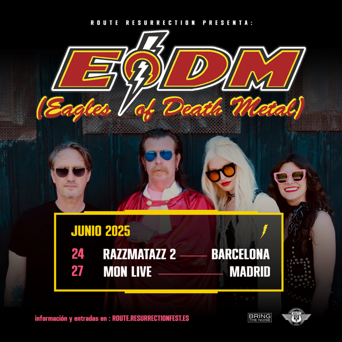 Nueva Route Resurrection: Eagles of Death Metal inaugurarán el verano del 2025 en Barcelona y Madrid