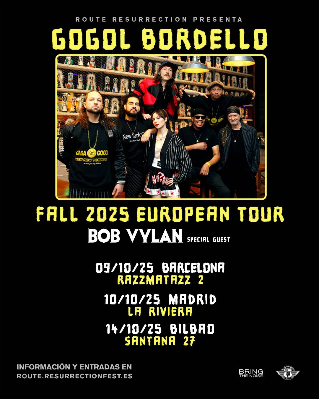 Nueva Route Resurrection: ¡GOGOL BORDELLO traerán su gypsy punk a España! Nueva Route Resurrection: ¡GOGOL BORDELLO traerán su gypsy punk a España!