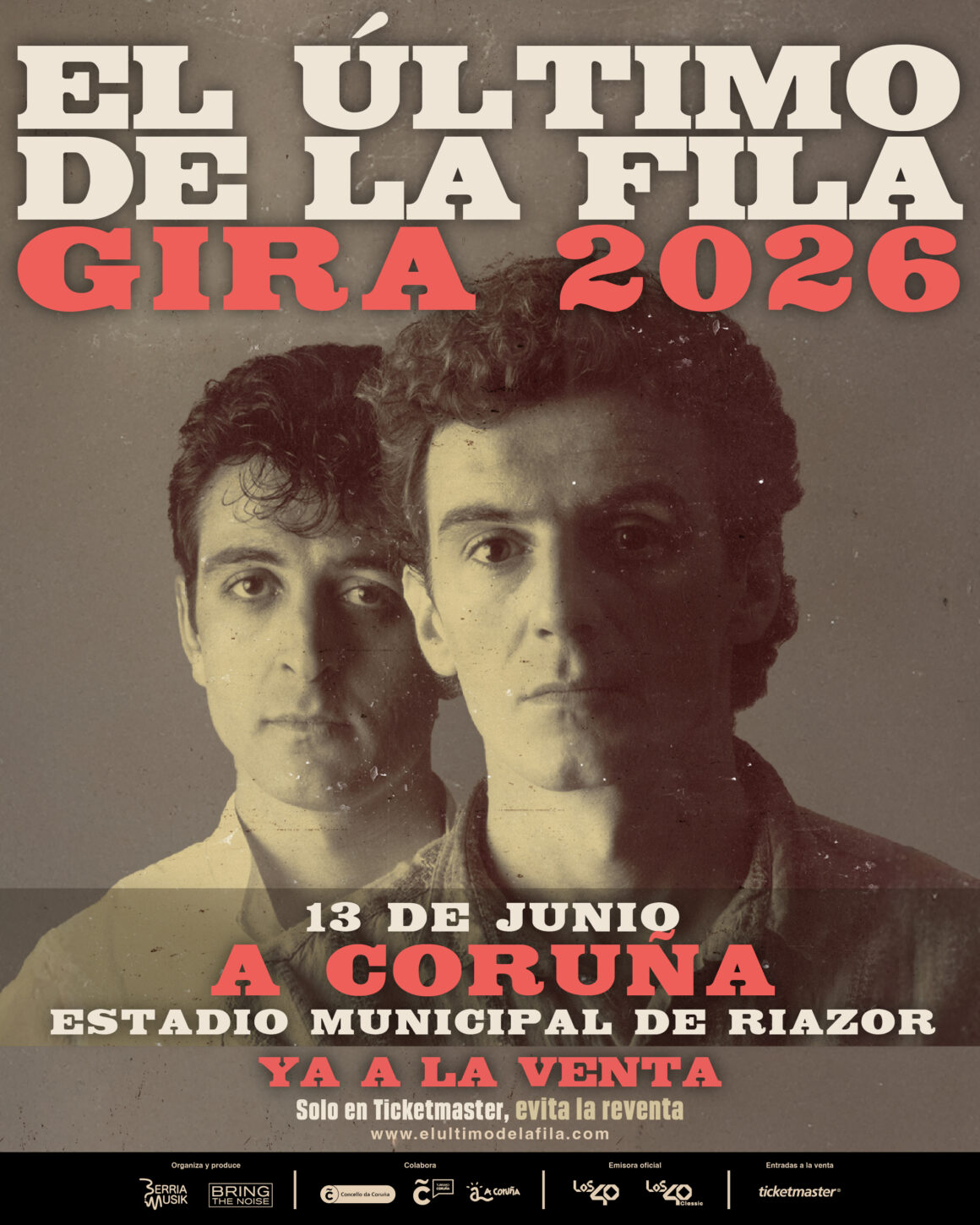 YA A LA VENTA las entradas para ver a El Último De La Fila en A Coruña