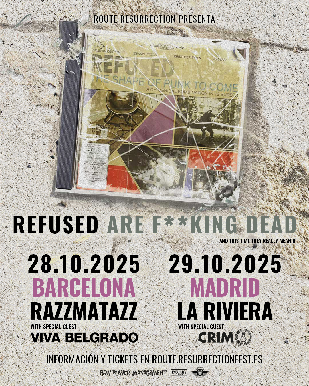 Refused se despedirán para siempre con dos conciertos en España en octubre Refused se despedirán para siempre con dos conciertos en España en octubre