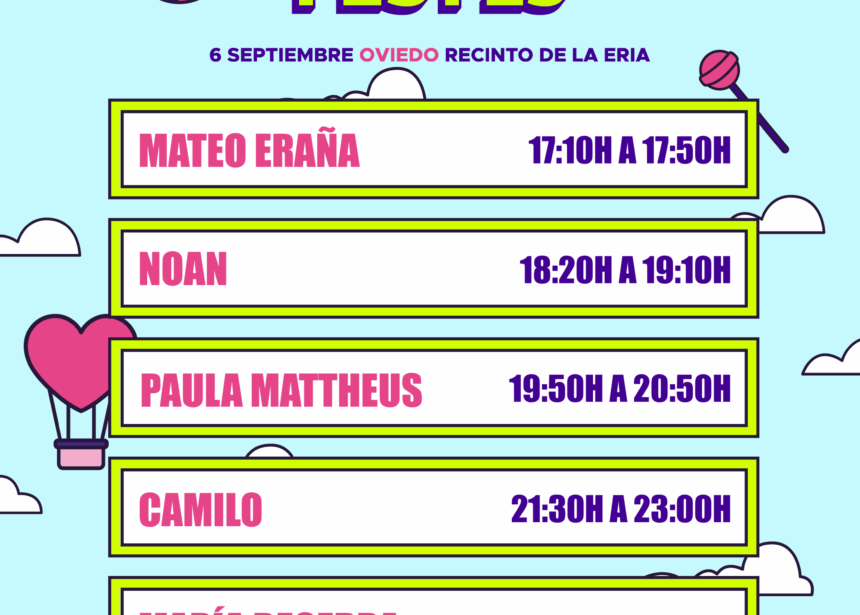 FYIN Fest publica sus horarios | Camilo y María Becerra, los más esperados este sábado en Oviedo